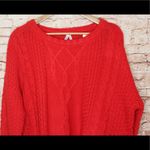 Mudd  | Red Chunky Cable Knit Sweater Photo 3