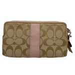 Coach  Tan Signature Canvas Wristlet  Wallet Photo 1