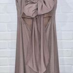 Birdy Grey  Benny Dress in Crepe Taupe Bow Back Gown Photo 7