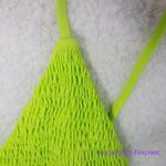 Aila Blue NEW  Free People Soraya Bikini Top, lime green, size‎ L Photo 4