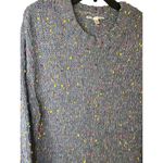Seven7  Gray Soft Sweater With Rainbow Texture Size Small Photo 2