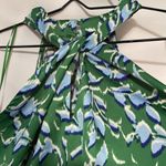SCOOP WO SIZE XXL (20)Green and Blue floralPatterned Halter Dress pleated skirt Green Photo 3