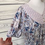 Lucky Brand White Paisley Floral Patterned Cottagecore Maxi Dress Photo 1