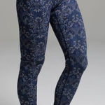 KiraGrace Blue Floral Paisley High Waisted Ankle Full Length Legging Size S Photo 0