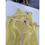 Theia Dress‎ Womens 4 Yellow Lemon Ruffle Hem Crepe Asymmetrical Sheath Photo 6