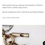 ZARA NWT Kate Moss x Multi-Position Charm Keyring LIMITED EDITION Keychain Photo 1