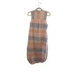 Red Carter Size XS Striped Long tunic top dress 100% Cotton Sleeveless Duster Photo 2
