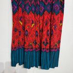 Neiman Marcus  Red Silk Vintage Maxi Skirt Sz 16 Photo 3