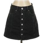American Eagle High-Rise A-line Black Denim Skirt Photo 0