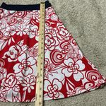 Wet Seal Y2K  Red White Floral Swirl A Line Midi Skirt Size Small Photo 4