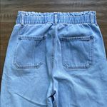 American Eagle  Paperbag Straight Leg Denim Womens Sz 12 Light Blue Jean Photo 6