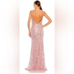 Mac Duggal NWT  Embellished Plunged Neck Sleeveless Trumpet Gown Rose Size 10 Photo 2