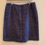 Carlisle  Wool Silk Lilac Black Herringbone Dark Academia Tweed Lined Skirt 8 Photo 3