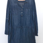 Sonoma ‎ Womens Dress Size L Blue Denim Chambray Casual Boho Western Cottagecore Photo 0
