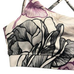 Koalani Tropical Pattern Sport Bra Removable Pads Medium Support Size Large Purple Photo 2