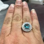 Sterling Silver 925 Ring with aquamarine size 8 Photo 0