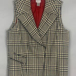 Chico's Chico’s Houndstooth Vest Size 12 Black Cream Checked Tweed Classiccore Layering Photo 0