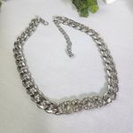Chunky Silver Cuban Link Chain COCO Necklace New Photo 1