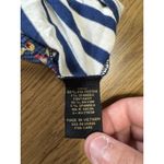 Lee Size Large Floral Striped Blouse Blocked Style Sleeveless Top Blue Boho NWT Photo 5