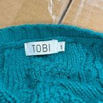 Tobi  teal blue green cable knit cropped sweater Photo 1