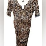 Motherhood Maternity Animal Print Top Brown Size L Photo 7