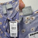 Tilly's Tilly’s Purple Floral Front Tie Tank Top Photo 2
