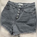 Madewell  High-Rise Denim Cut Off Boyshorts in Faded Black Button Fly | 25 Photo 2