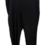 Ellen Tracy  Pull On Trouser Slacks Solid Black Size 14 Straight Leg Office Work Photo 0