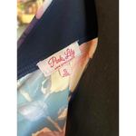 Pink Lily  Dress Small Navy Pink Floral Maxi V-neck Open Back Fairy Photo 5