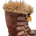 Sorel  Women's Brown Joan of Arctic Leather Snow Boots Size 9 Photo 1