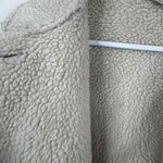 L.L.Bean Faux Suede Sherpa Coat Womens M Brown Button Front Winter Ranch Jacket Size M Photo 8