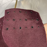 Anne Klein  Wool Blend Studded Blazer Jacket Coat Sz PS Maroon Classic‎ Career Photo 4