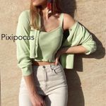 ZARA NWT  green knit crop top. Photo 5