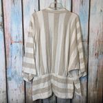 Miss Me NWT  Cream & Tan Striped Kimono Style Sleeve Cardigan Size L Photo 7