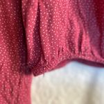 American Eagle Outfitters Red Polka Dot bell sleeve Tie-Front Crop Blouse Medium Photo 10