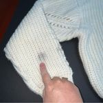 Apiece Apart Cream Crewneck Wool Sweater APPROX. Size LARGE No Size Tag *FLAWED Photo 4