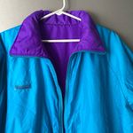 Columbia sz L reversible 90s Vintage purple green puffer jacket Photo 8