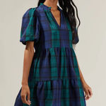 Tuckernuck Sugarlips plaid babydoll dress ruffle tiered holidays hudson jacey splice tartan Photo 0