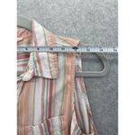 Lounge Beach Lunch  Button Down Shirt Sleeveless Striped Size Small Tie Front Photo 6