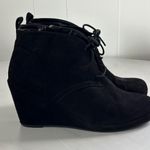 DV by Dolce Vit DV Black Wedge Lace Up Booties Size 9.5   Photo 3