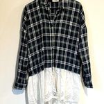 Altar'd State NWT  Flannel and Lace Long Sleeve Shirt - Medium Photo 0