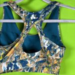 Tek Gear  Blue and Yellow Sleeveless Crop Top Photo 5