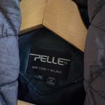 Vintage Pelle black leather floral tapestry patchwork long trench coat jacket M Size M Photo 6