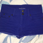 Charlotte Russe Blue Mid Rise Denim Shorts Photo 0