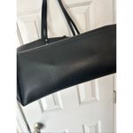 Victoria's Secret Black Faux Leather Large Tote Bag w/ Red Lining XOXO Bag Photo 4