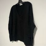 The Comfy H One Black Knit Oversized Vneck Pullover Sweater Size L Cozy Photo 6