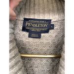 Pendleton  Womens Merino Wool Open Front Chunky Button Up Cardigan Sz Large Long Photo 5
