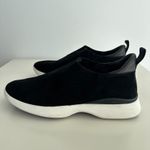 Via Spiga Shoes Womens 9 Black Suede Leather Slip On Sneaker Minimalist EU39 Photo 8