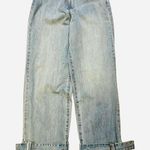 We Wore What NWT  Paper Bag‎ High Rise Buckle Straps Hems Light Wash Jeans Boho 26 Photo 0