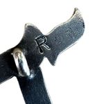 Sterling Silver Turquoise & Red Coral Chai Pendant Southwestern Navajo Style Photo 2